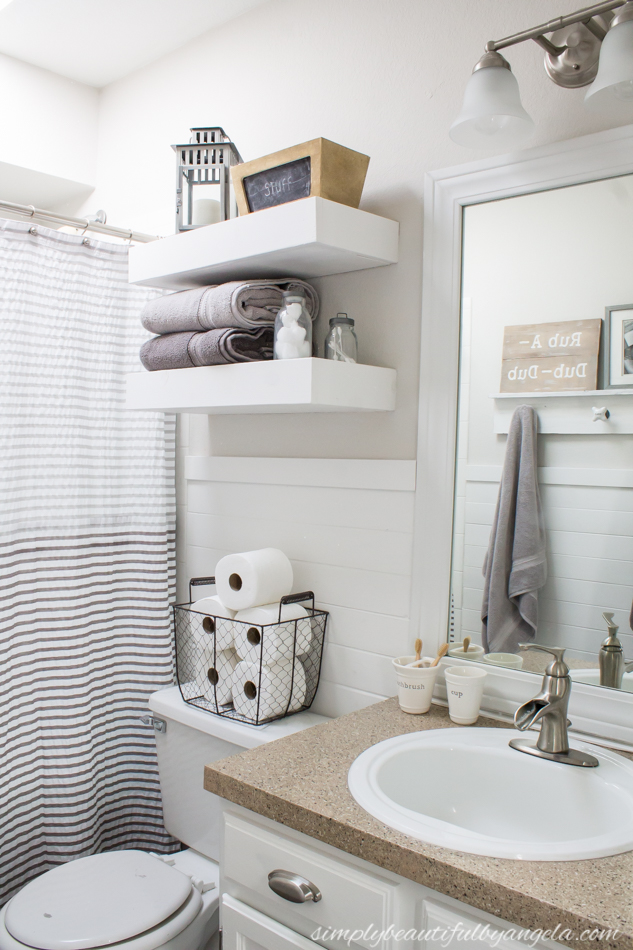 Neutral Kids Bathroom Makeover