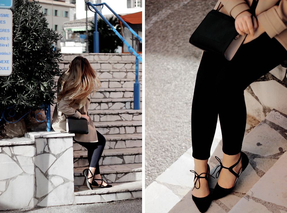 Oasis lace up pointed pumps aimerose fashion blog