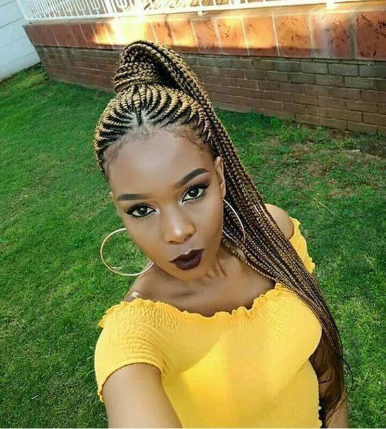 47 Latest Cornrows Braided Hairstyles 2019 For African Girls To