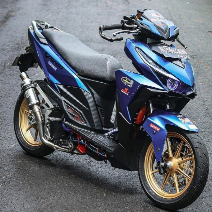 Modifikasi Vario 150 Warna Biru Polos, Original, Metalik, Navy, Tosca