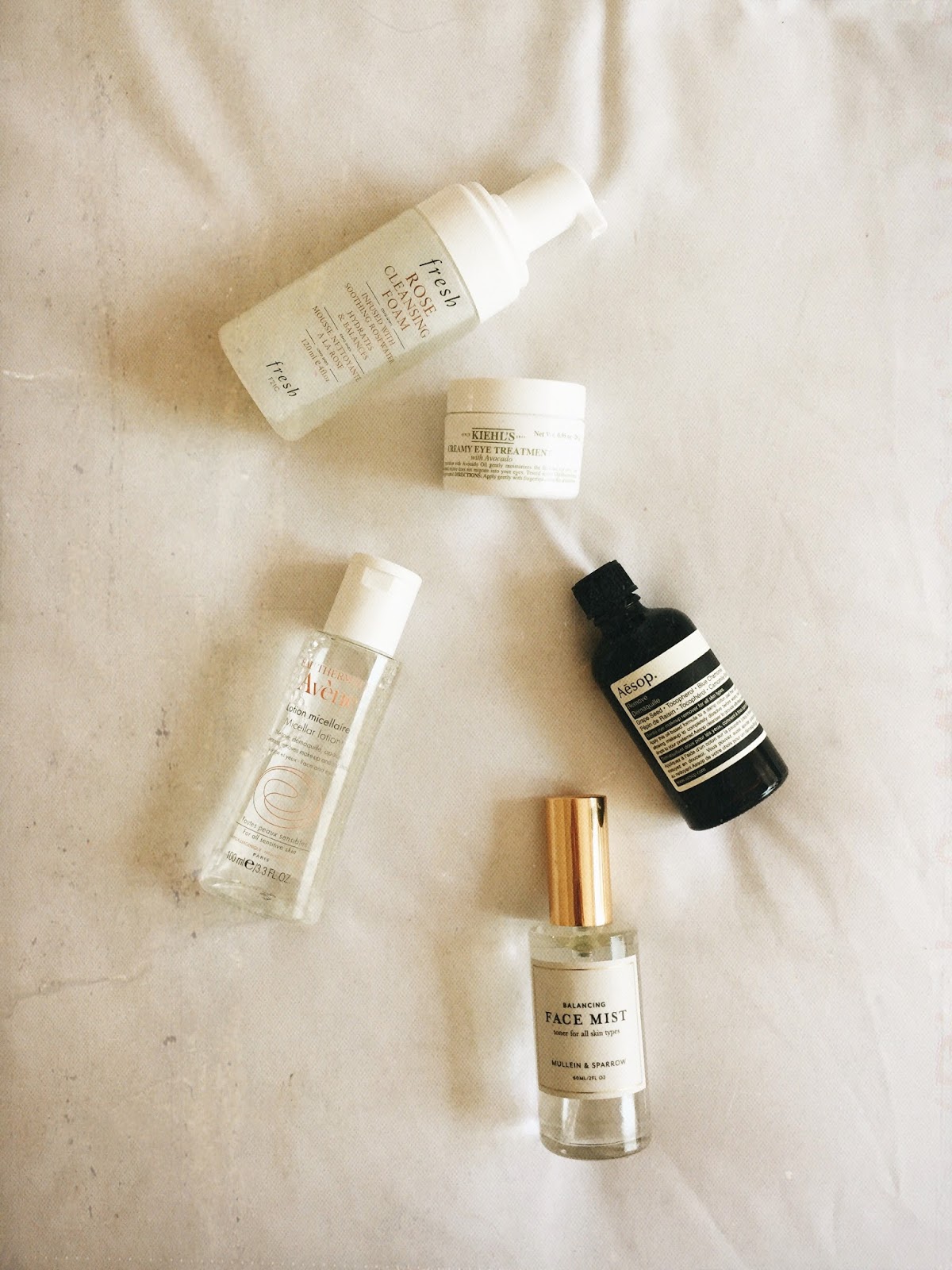 my top 5 skincare products at the moment