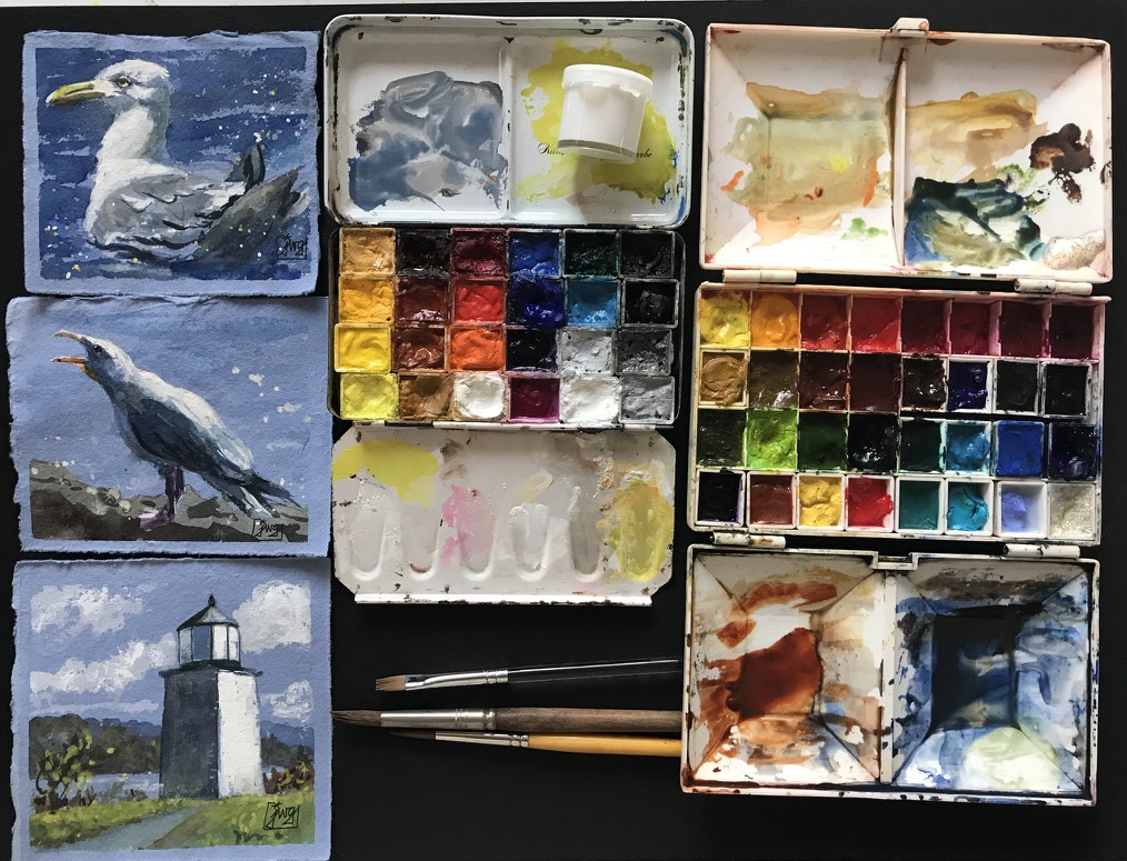 Hudson Valley Sketches - : Rewetting Gouache -- Tips and Tricks