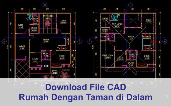 Download Rumah dengan Taman Indoor File Autocad Via Google Drive