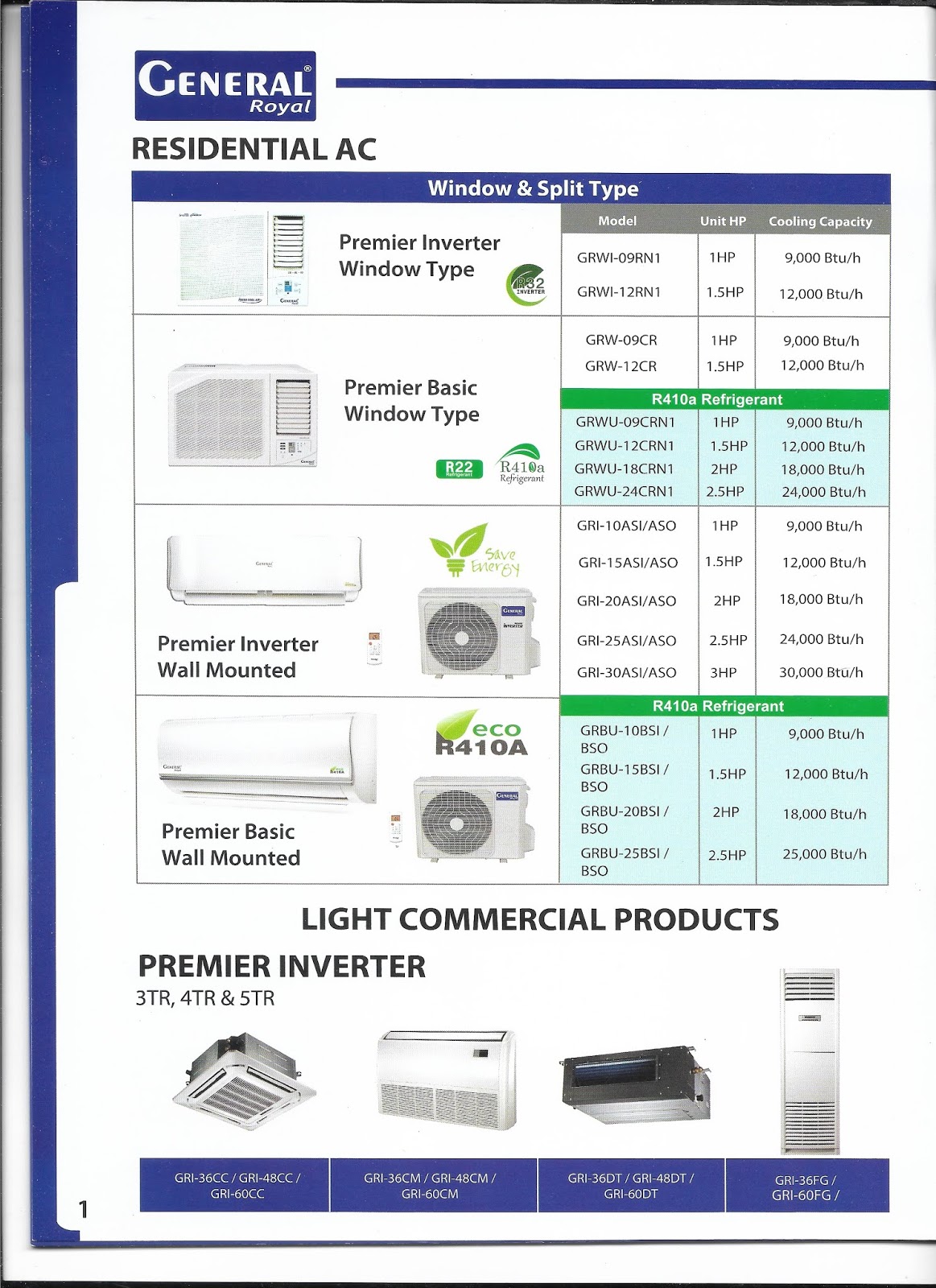 GENERAL ROYAL AIR CONDITIONERS