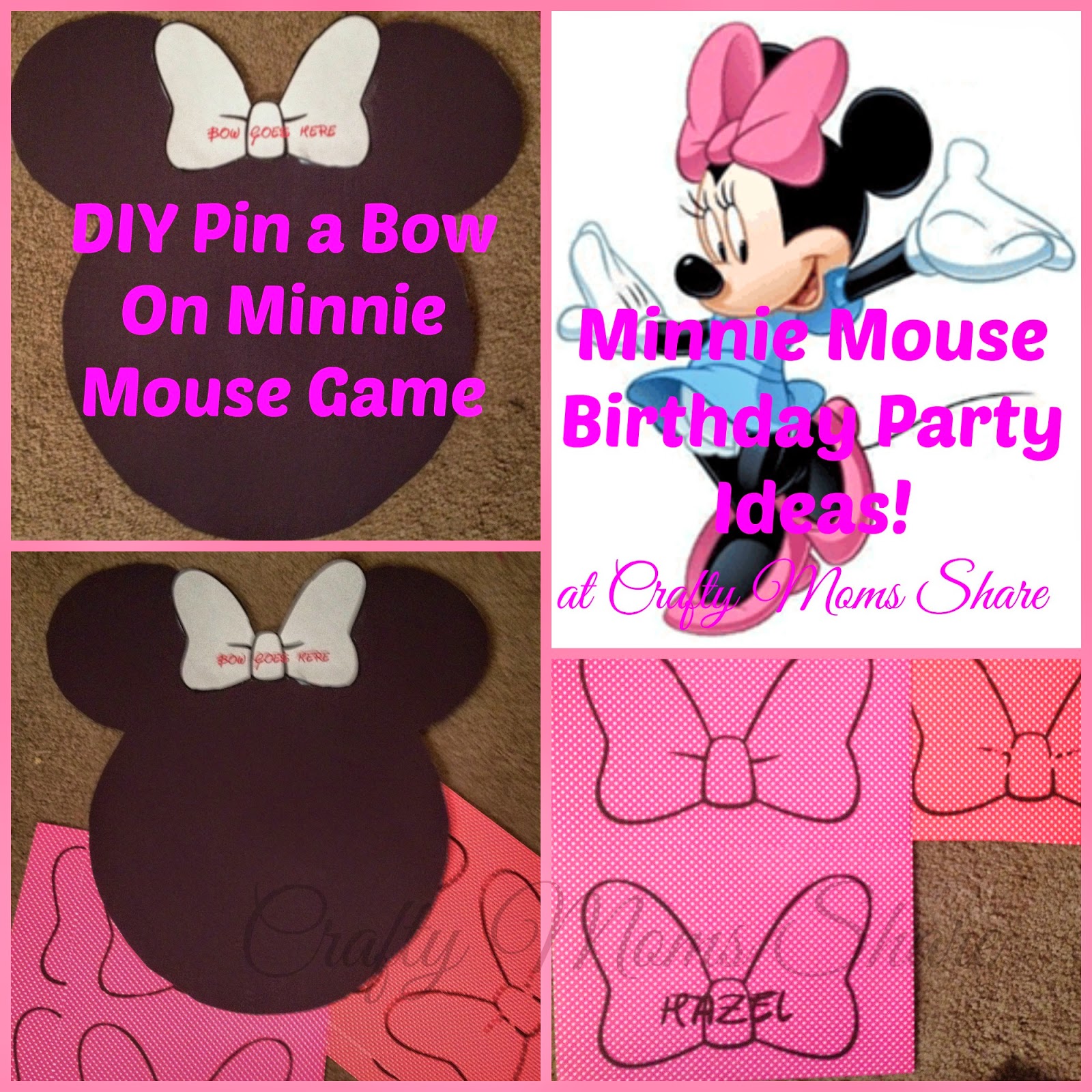 Crafty Moms Share DIY Pin The Bow On Minnie Mouse Game
