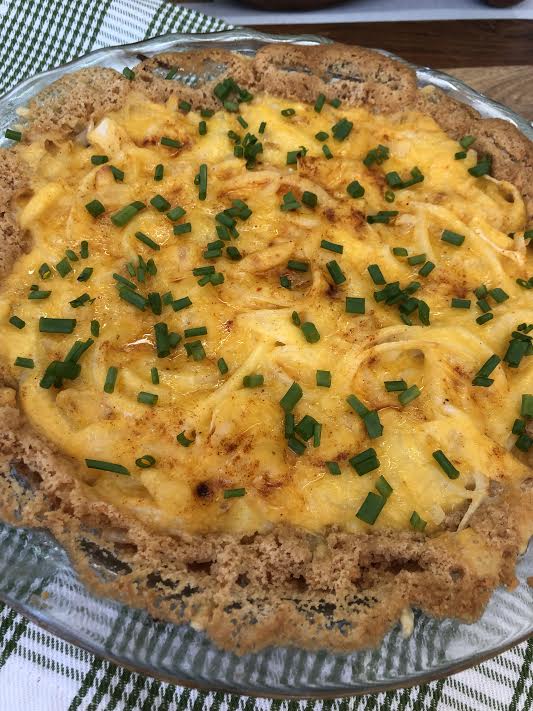Redhead Says CHEDDAR AND RITZ CRACKER VIDALIA ONION PIE