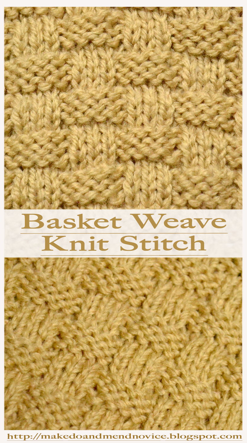 Knitting Novice The Weekly Swatch The Basket Weave Knit Stitch