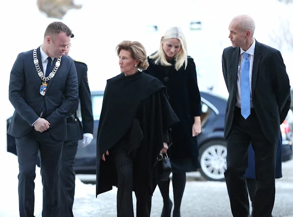 Queen Sonja opened the Norwegian Olympic Museum in Lillehammer, Norway. Crown princess Mette-Marit attend the opening of Norwegian Olympic Museum. Lillehammer Youth Olympic Games