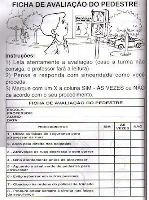 74 Ficha de avalia%25C3%2583%25C2%25A7%25C3%2583%25C2%25A3o do pedestre - Atividades Meios de Transporte