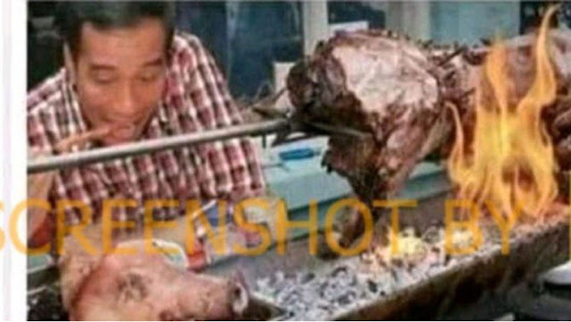 Jokowi Makan Sate Babi Panggang, Cek Faktanya