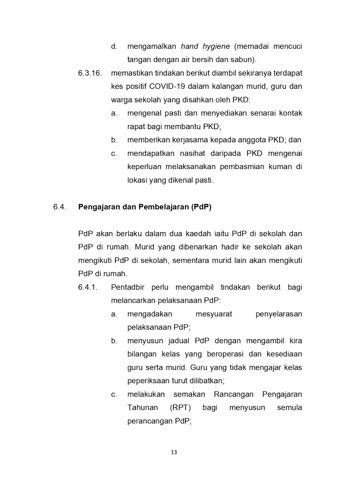 SMK PUTERI TITIWANGSA GARIS PANDUAN PENGURUSAN PEMBUKAAN SEMULA SEKOLAH
