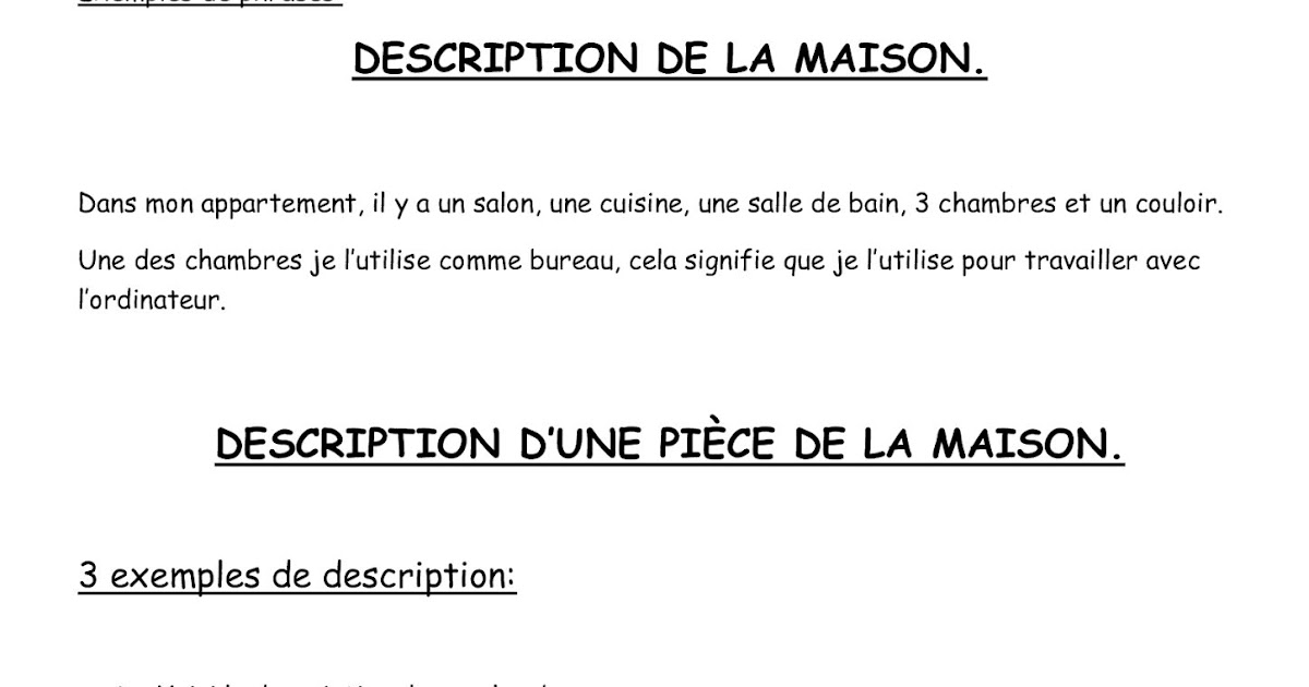 CEIP Pío XII Huesca JEU et DESCRIPTION DE MA MAISON et ResteChezToi