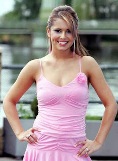 Cheryl Tweedy In Pink Top With Smile