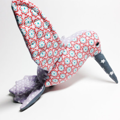 Hummingbird hand-sewn soft toy