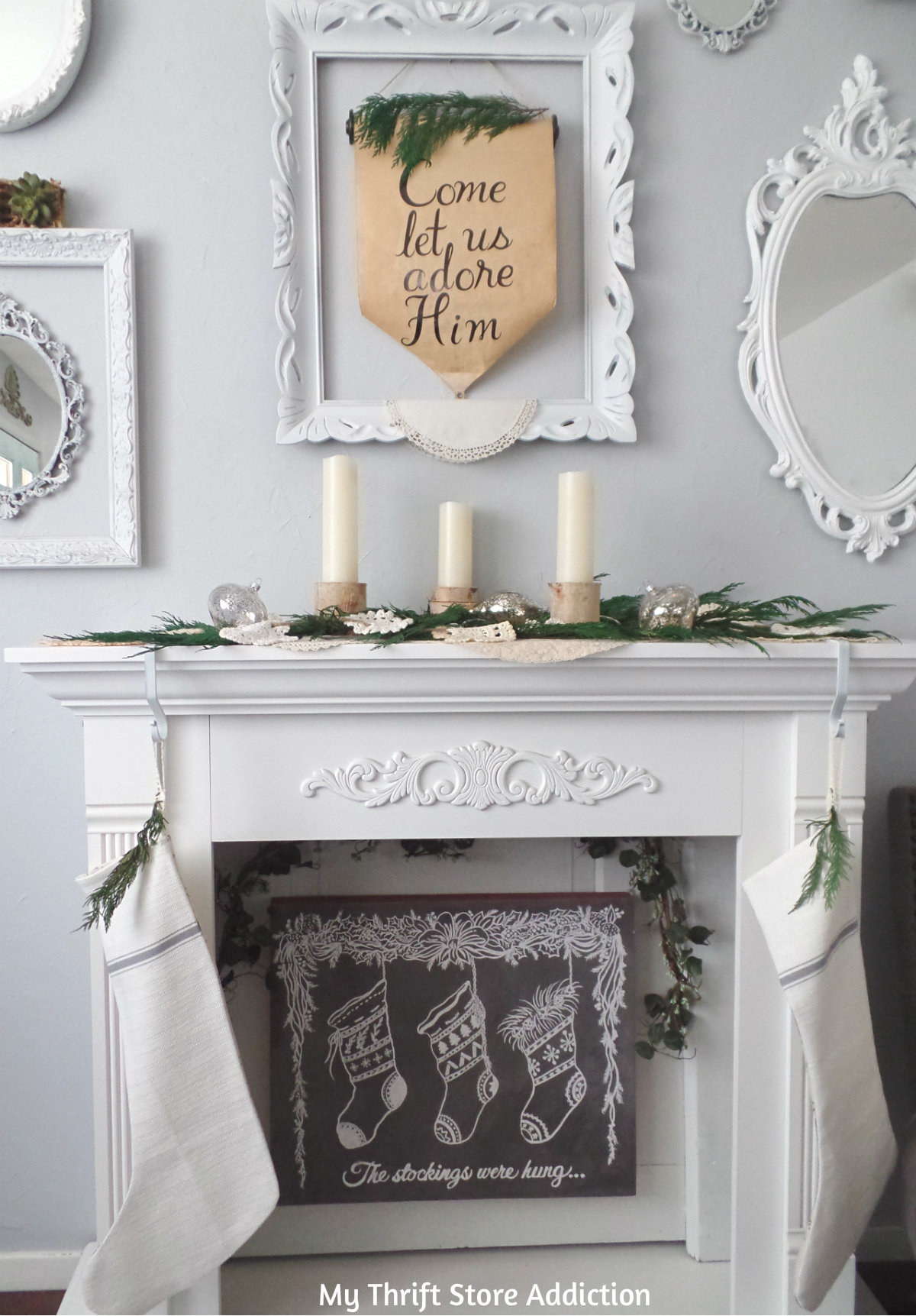 rustic and romantic Christmas decor