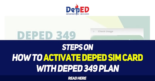 Steps on How to Activate DepEd SIM Card with DEPED 349 PLAN