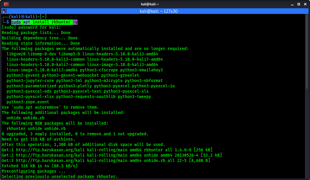 Searching for Rootkits on Kali Linux using Chrootkit & Rkhunter ...