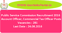 Public Service Commission Recruitment 2016