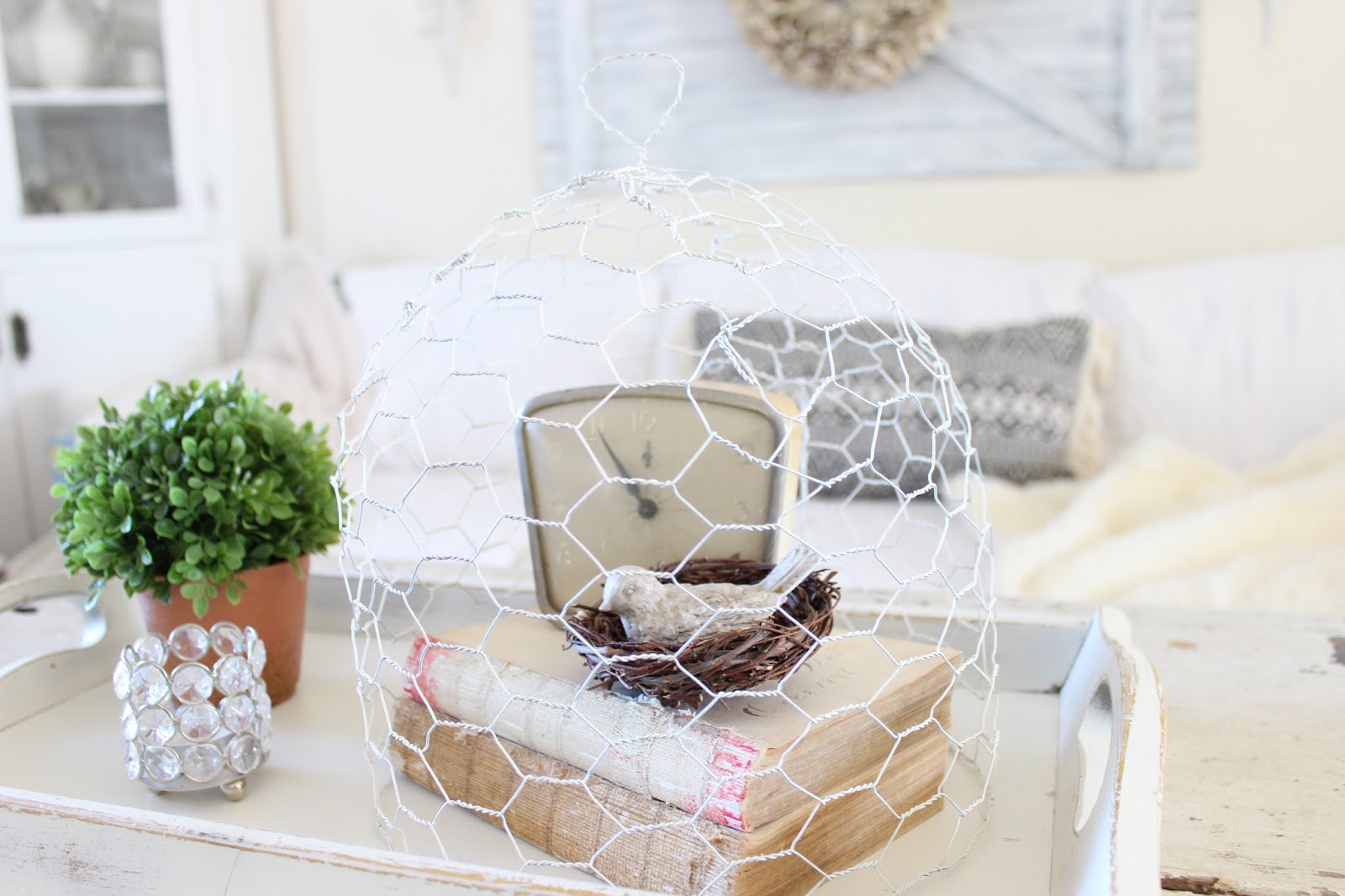 Happy At Home How To Make A Chicken Wire Cloche