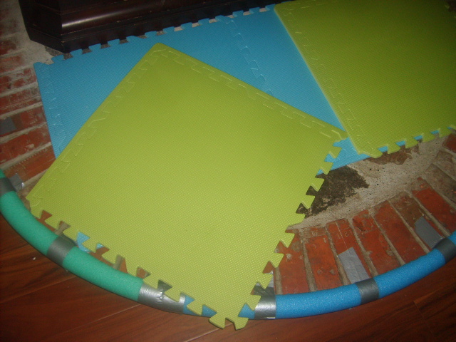 Funky Frugal Mommy: How To Cover a Fireplace Hearth To Protect Baby For