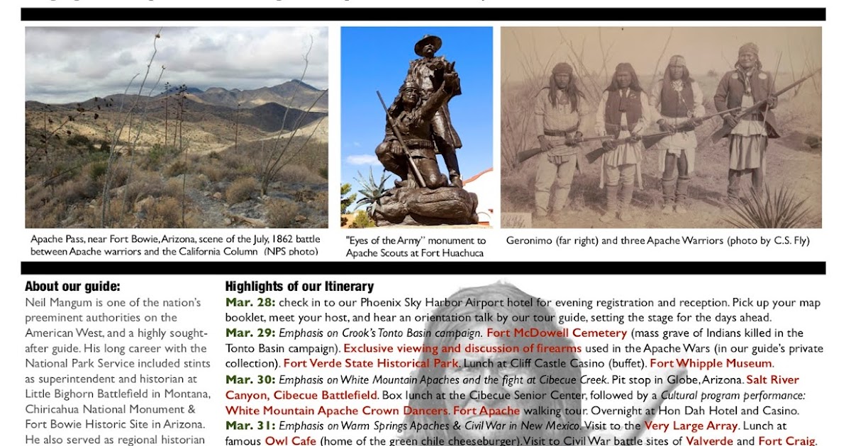 of Battlefields and Bibliophiles The Apache Wars tour (spring 2020)
