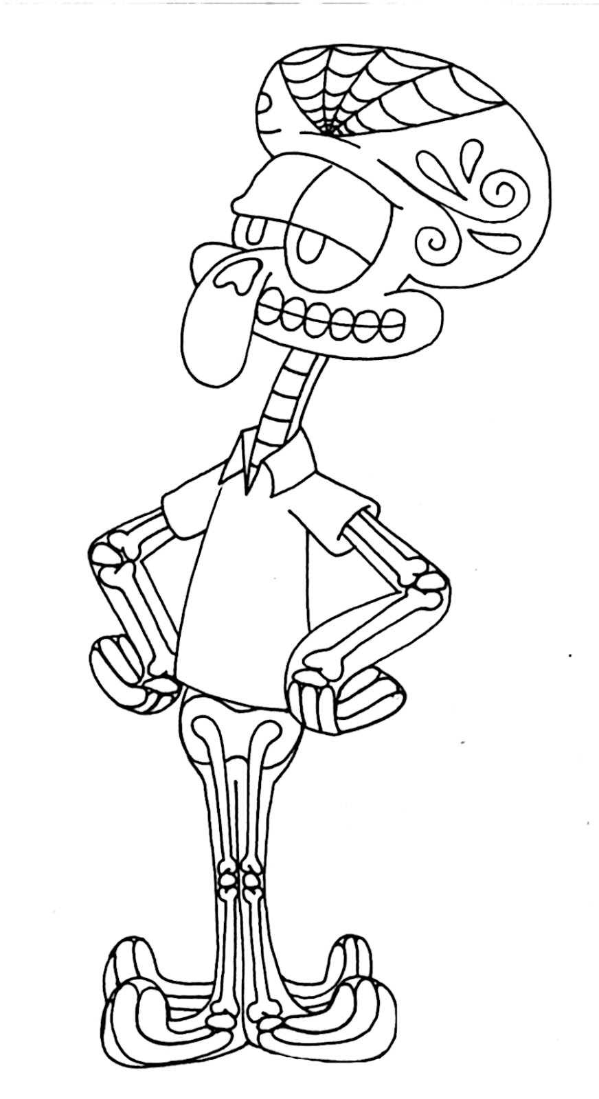 Yucca Flats, N.M.: Wenchkin's Coloring Pages - Skele-Squidward