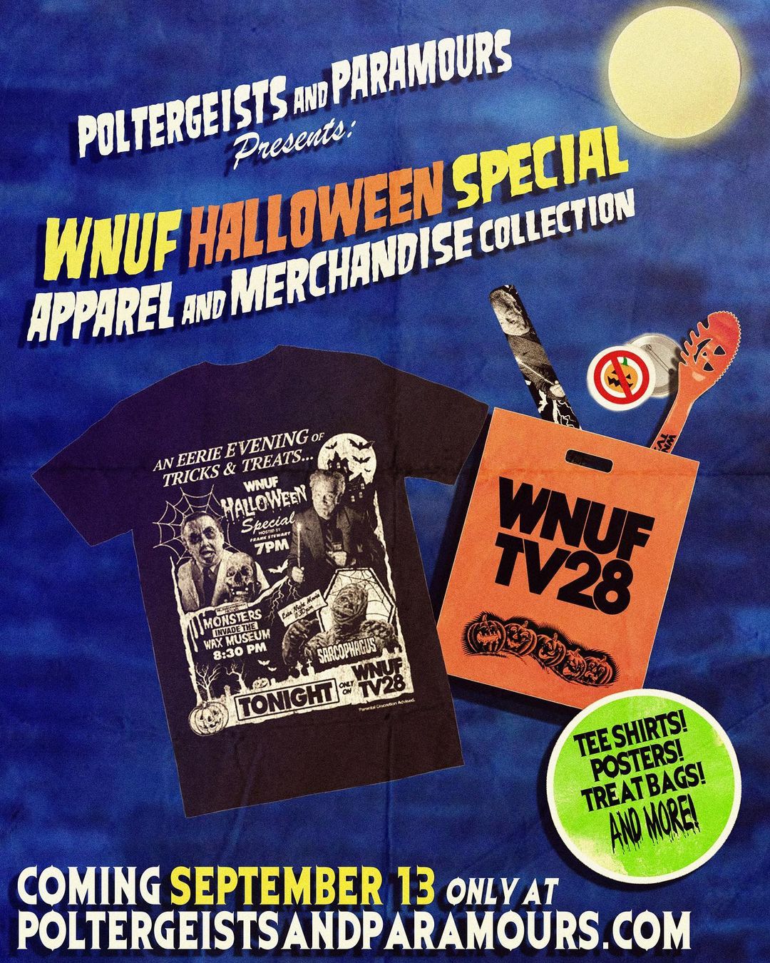 The Horrors of Halloween: WNUF HALLOWEEN SPECIAL Blu-ray, T-shirts 