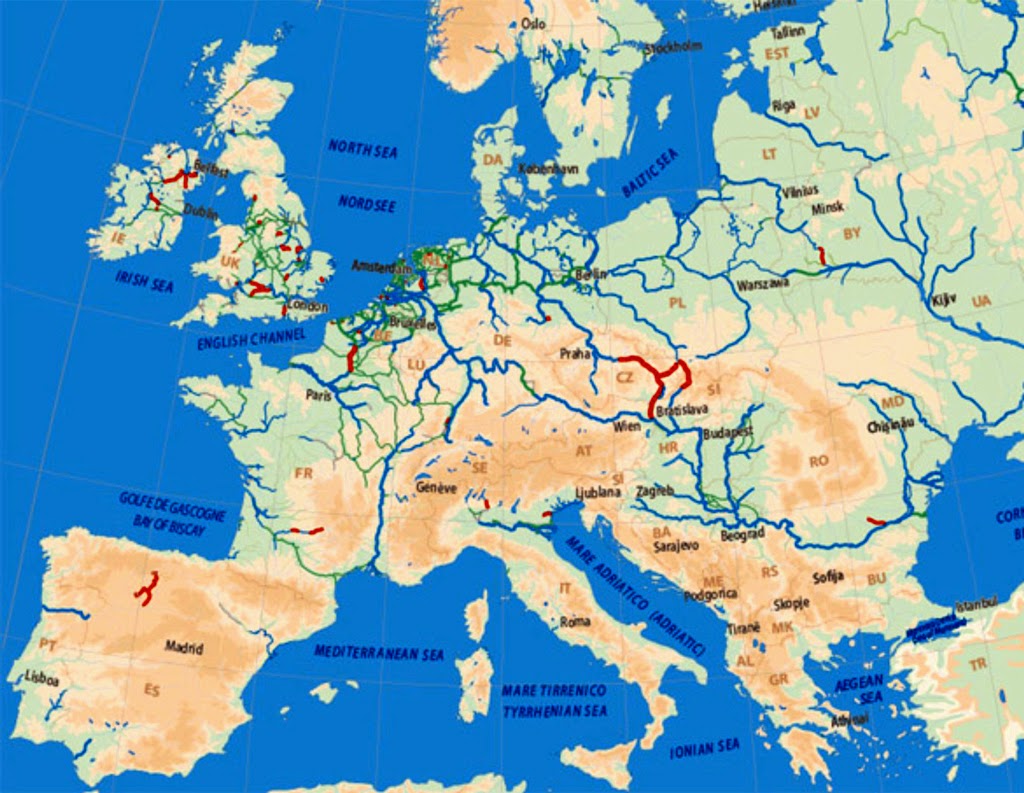 Реки европы. Карта рек Европы. Карта судоходных рек Европы. Речная сеть Европы.
