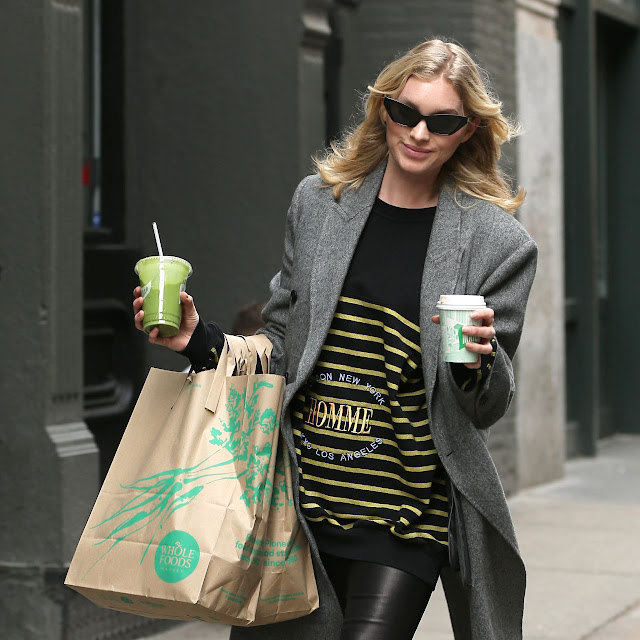 Elsa Hosk Clicked While Shopping at Whole Foods in NYC-March 24/2019