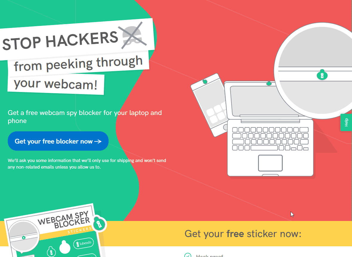 FREE cam Spy Blocker Sticker for Your Laptop and Phone Free