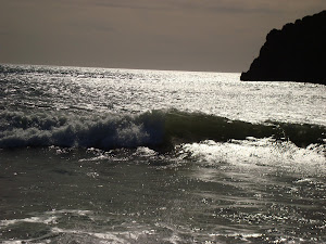 contra luz ,por enero ,en la playa  del gachero.