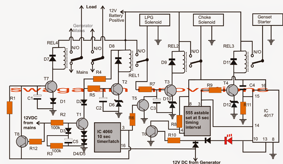 Automatic Transfer Switch (ATS) Circuit | Circuit Diagram Centre