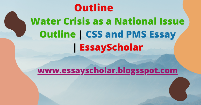 water crisis essay css