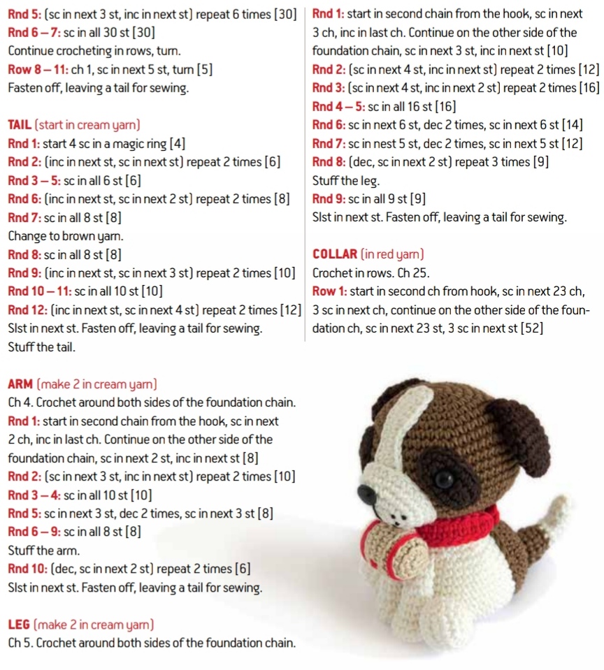 saint bernard dog amigurumi