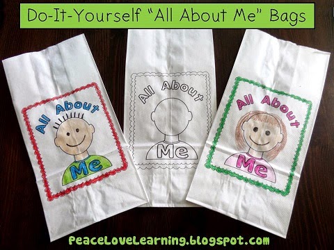 Peace, Love and Learning: DIY &quot;All About Me&quot; Bags