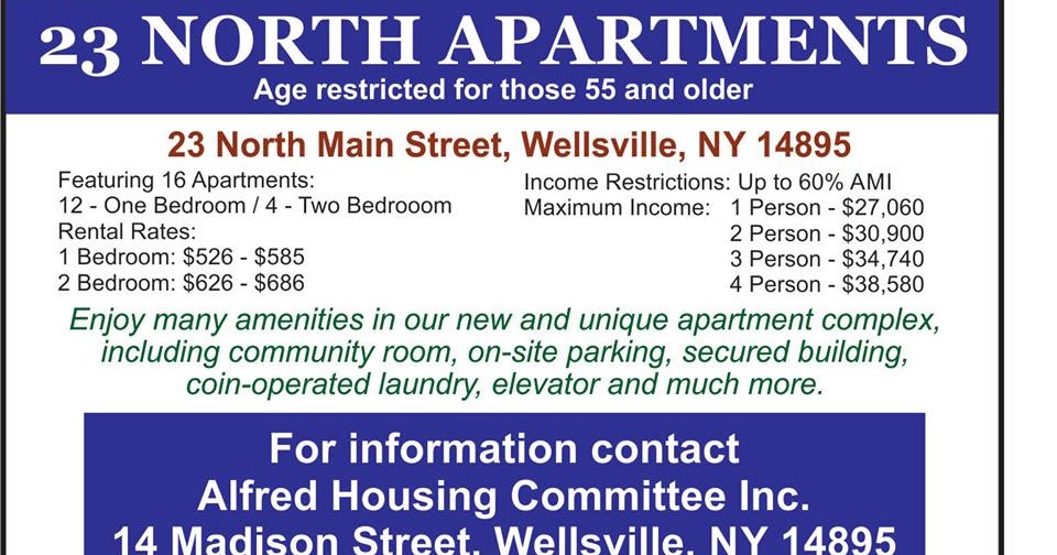 Wellsville Regional News (dot) com Wellsville 23 North still has a few vacanies for one