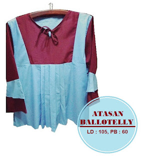 Atasan Ballotelly Kombinasi Biru dan Marun