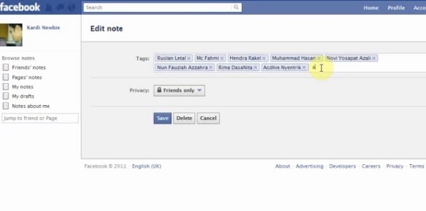 طريقة تعديل على ملاحظات Facebook الجديدة التدوين على فيس بوك بأسلوب الملاحظات الجديد
