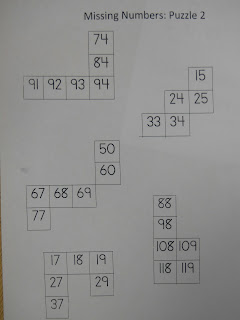 Mrs. T's First Grade Class: Cut and Paste Number Puzzles