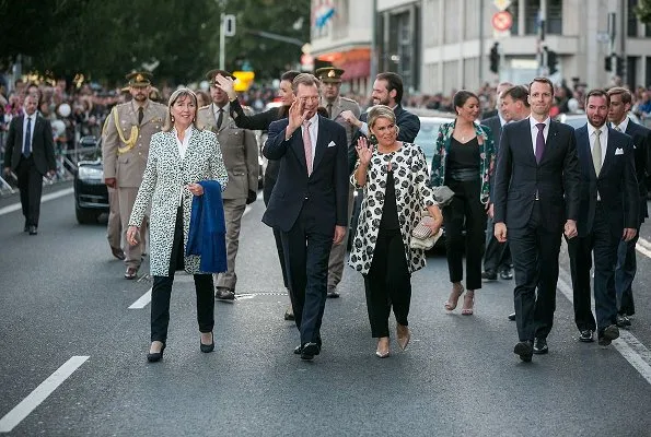 Duke Henri, Duchess Maria Teresa, Prince Guillaume, Princess Stephanie, Prince Felix, Princess Claire, Prince Louis, Princess Alexandra