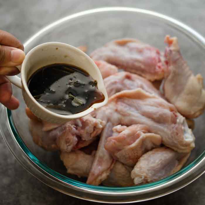 chicken wings in yakitori sauce