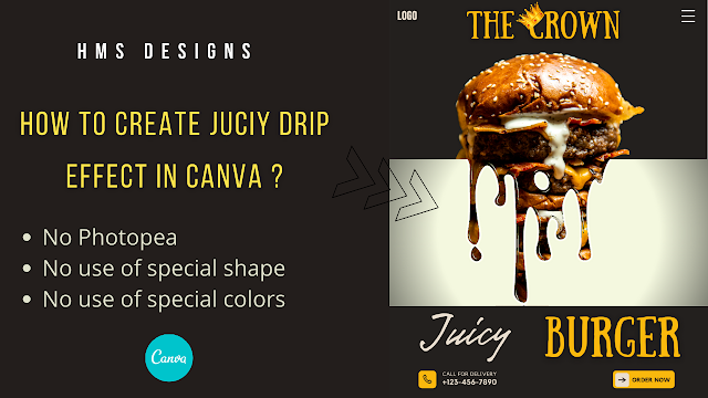 How to create juicy drip effect in Canva ?