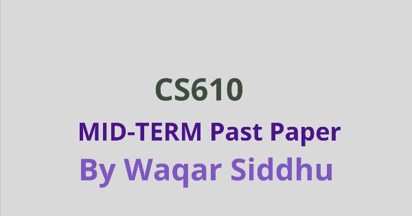 Waqar siddhu solved past papers image