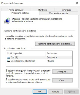 Come creare un punto di ripristino Windows 10