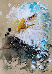 watercolor animals colorful paintings eagle ti tilen designstack press enlarge