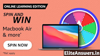 Amazon Online Learning Edition Quiz Answers Today - Win ₹amount. Participate and get Online Learning Edition Amazon Quiz Answers, learn GK questions and answers and win exciting prizes.