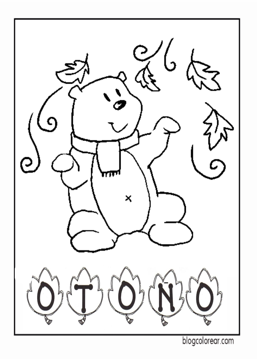 dibujos para colorear de otoño - Colorear dibujos infantiles