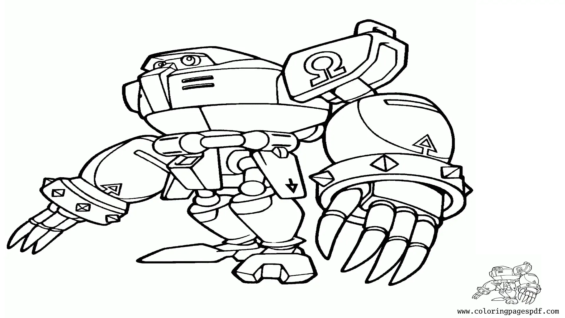 Coloring Page Of E-123 Omega
