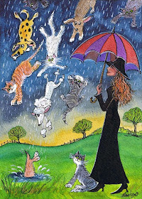 MI MALETA DE RECORTES: ¡¡Están lloviendo gatos y perros!!/It´s raining