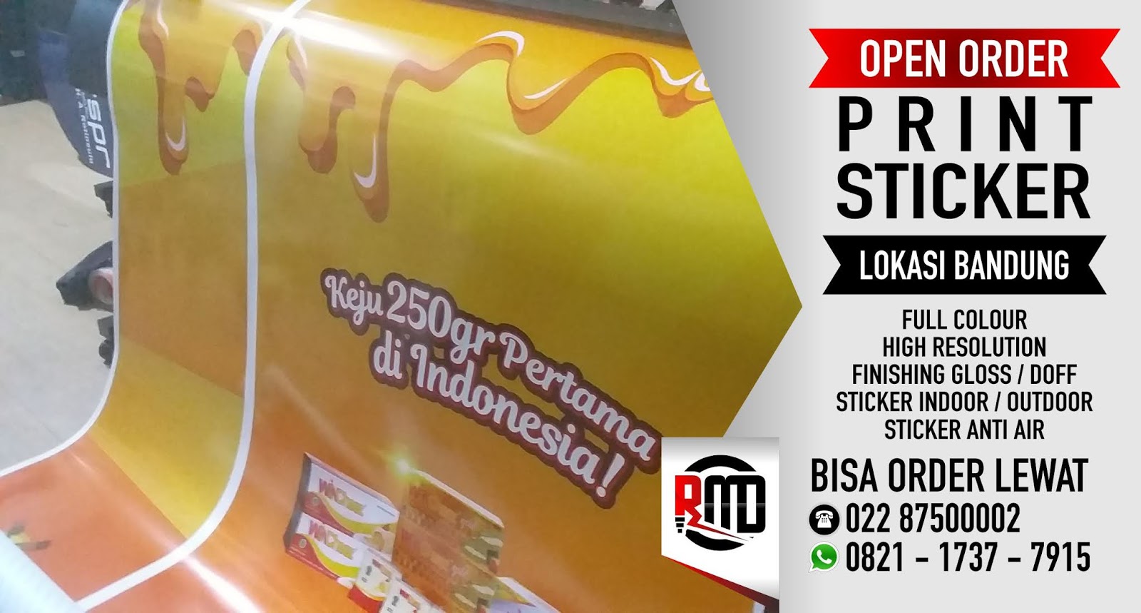 RMD Print Sticker dan spanduk Online Bandung RMD PRINT STICKER ONLINE